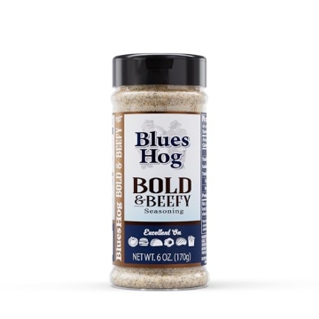 Picture of BLUES HOG LLC CP90801 Blues Hog Bold & Beefy Seasoning, Gourmet BBQ Rub for Brisket, Burgers & More, All-Natural, Gluten-Free, Made in the USA, 6 oz (EA)