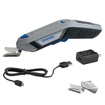 Picture of DREMEL(R) HSSC-01 Dremel 4V Cordless Electric Scissors with USB Rechargeable Battery and Two Blade Attachments - Ideal for Cutting Cardboard, Fabric, and Paper, HSSC-01 (EA)
