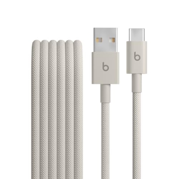 Picture of Beats MDGJ4LL/A Beats USB-A to USB-C Woven Cable Fast Charging Durable and Tangle-Free Design Compatible Charger for Apple & Android Devices (1.5 m, 5 ft) - Surge Stone (EA)