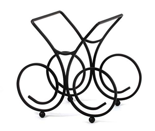 Picture of Ashley Chloe Inc 48010 Spectrum Diversified Bordeaux Wine Rack, 3-Bottle Wine Holder, Bar & Countertop Wine Bottle Storage, Sturdy Steel Wire Wine Rack for Home Bar & Kitchen, Holds Standard & Jumbo Wine Bottles, Black, Model Number: 48010 (EA)