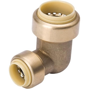 Picture of Mueller 6631-043 B&K Industries Inc ProLine 3/4 in. PF x 1/2 in. PF 90 Deg. Push Fit Brass Elbow (1/4 Bend) - 1 Each (EA)