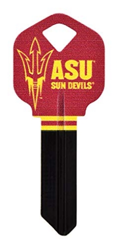 Picture of HILLMAN 89828 Hillman ASU Sun Devils Painted Key House/Office Universal Key Blank Single Sided - Case of: 66 (PK-6-EA)