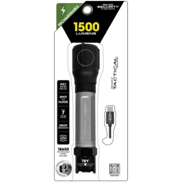 Picture of LB MARKETING INC 97713 1500 Lumen Police Security Zephyr-R Rechargeable Flashlight (EA)