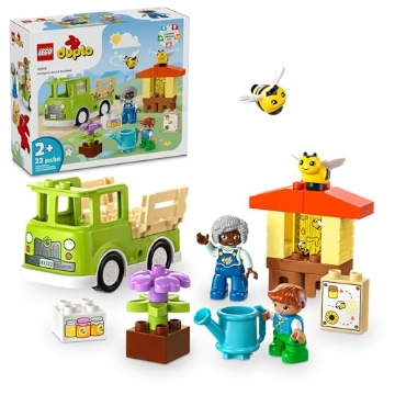 Picture of Lego 10419 LEGO DUPLO Town Caring for Bees & Beehives Preschool Kids’ Learning Toy, 2 Figures and a Drivable Truck, STEM Toy, Build-and-Rebuild Educational Set for Toddlers Ages 2 Years Old and Up, 10419 (EA)