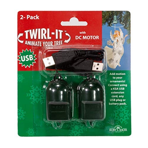 Picture of KURT S ADLER INC USB0015 Kurt S. Adler USB 2 Pack Twirl-Its with DC Motor (EA)