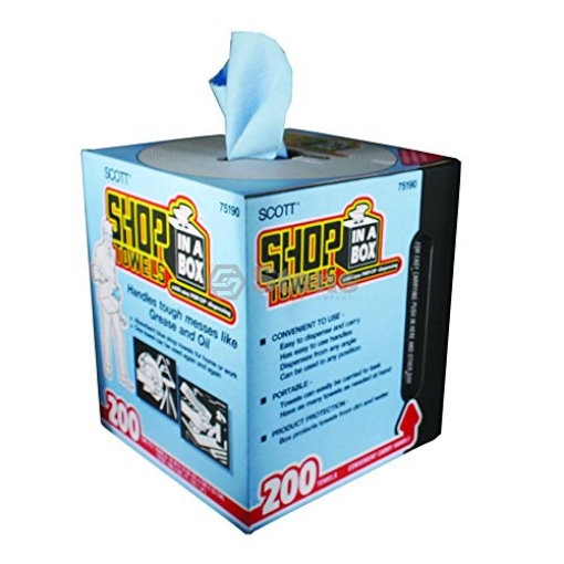 Picture of KIMBERLY CLK 75190 Scott Kimberly-Clark 75190 Scott Shop Towels, 9" x-12", Blue (1 Box of 200) (EA)