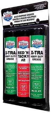 Picture of LUCAS OIL PRODUCTS INC 10315 Lucas Oil 10315 Multi-Purpose Grease Combo Pack - 1 Red N Tacky 3 Ounce, 2 X-Tra HD 3 Ounce (EA)