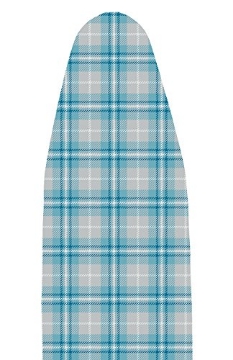 Picture of Polder IBC-9549-770 Polder Extra Wide Ironing Board Cover, Stain Resistant, Water Repellent, 48-49 x 15-18, 100% Cotton Cover with 12mm Pad and Bungee Cord Binding, Blue Plaid (EA)
