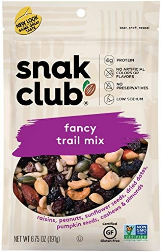 Picture of CENTURY SNACKS LLC 1721457 Snak Club Fancy Trail Mix Resealable 6.75 ounce Bag (PK-6-EA)