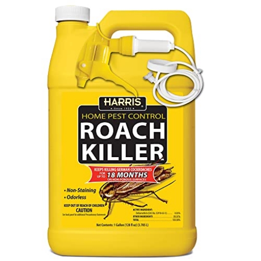 Picture of Harris Engineering HRS-128 Harris Roach Killer, Liquid Spray with Odorless and Non-Staining 12-Month Extended Residual Kill Formula (Gallon) (EA)