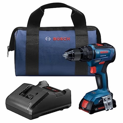 Picture of BOSCH SECURITY SYSTEMS, INC GSB18V-490B12 Bosch GSB18V-490B12 18V EC Brushless 1/2 In. Hammer Drill/Driver Kit with (1) 2 Ah Standard Power Battery (EA)
