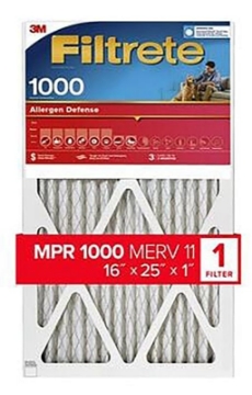 Picture of Filtrete 9801-4 Filtrete 9801-4 16x25 x 1 in. Micro Allergen Defense Pleated Furnace Air Filter, Red, MPR 1000, 3 Months - Quantity 4 (PK-4-EA)