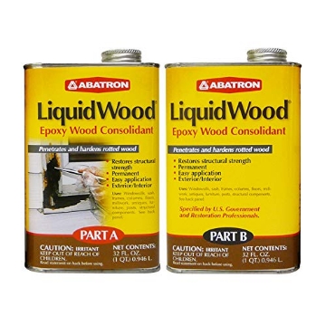 Picture of UC COATINGS LLC LW2QKR Abatron LiquidWood Kit - 2 Quarts - 2-Part Structural Wood Epoxy Resin - Wood Hardener and Consolidant - Perfect Primer for WoodEpox Epoxy Wood Filler (EA)