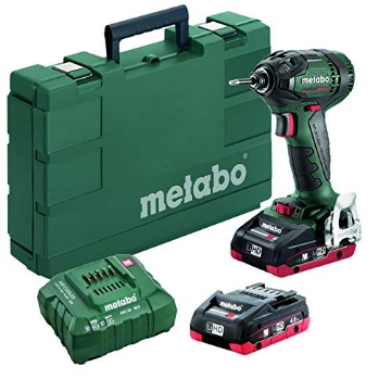 Picture of METABO CORPORATION 602396520 Metabo 18V Cordless Impact Driver Kit | Includes 2 LiHD Battery Packs (18 V/4.0 Ah) & Charger | Case Included | SSD 18 LTX 200 BL | 602396520 (EA)