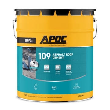 Picture of GARDNER PET GROUP AP-1095 APOC 109 Rain-Proof Wet & Dry Roof Cement, 5 Gallons, Patch Splits, Cracks & Seams in Roofs, Chimneys, Vent Pipes, Gravel Guards, Downspouts & More (EA)