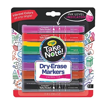 Picture of CYO CYO58-6545 Fun Express Take Note Vibrant 12Ct Dry Erase Markers - 12 Pieces - Educational And Learning Activities For Kids (PK-12-EA)