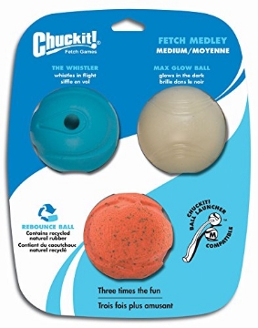 Picture of Chuckit 0520520 Chuckit! Medium Fetch Medley Balls 2.5-inch, 3-Pack (EA)