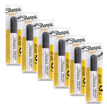 Picture of Sharpie SAN15101PP SHARPIE 15101PP Pro King Size Permanent Marker, Black Marker, 6 Blister Packs with 1 Marker, Total of 6 Markers (PACK-6-EA)