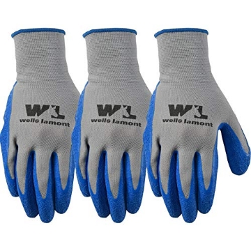 Picture of WELLS LAMONT 133LF Wells Lamont 3 Pair Pack Men's Latex Grip Work Gloves, Large (133LF) (EA)