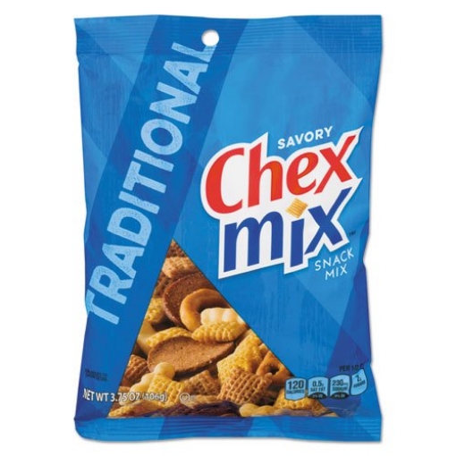 Picture of GNM GEM14858 Chex Mix, Traditional Flavor Trail Mix, 3.75oz Bag, 8/Box, Sold as 1 Box (BX-8-EA)