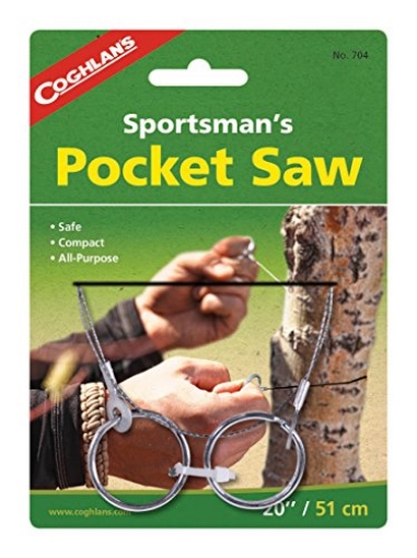 Picture of COGHLAN S LTD 704 Coghlan's 20-Inch Wire Saw – Lightweight, Durable Handheld Survival Tool for Camping, Hiking, and Emergency Outdoor Use – Compact Portable Design for Cutting Wood and Small Branches (EA)