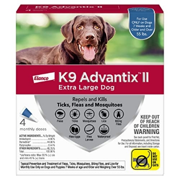 Picture of DRP RESOURCES INC 81520410-AXB Bayer K9 Advantix II Flea and Tick Prevention for Extra-Large Dogs 4-Pack, Over 55 Pounds (EA)