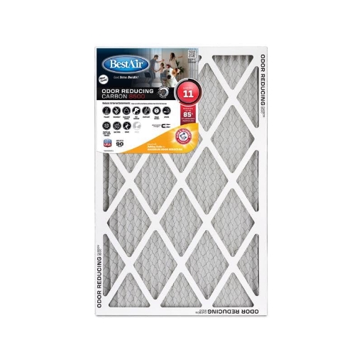 Picture of FREUDENBERG FILTRATION TECHNOLOGIES B1-AH-2020-11-6 Bestair 4027969 20 x 20 x 1 in. Carbon 11 Merv Pleated Air Filter - Pack of 6 (PK-6-EA)