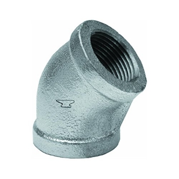 Picture of ANVIL INTERNATIONAL 8700126652 Anvil 8700126652, Malleable Iron Pipe Fitting, 45 Degree Elbow, 3/4" NPT Female, Galvanized Finish (EA)