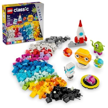 Picture of Lego 11037 LEGO Classic Creative Space Planets Building Toys Set - Space Toys for Kids, Boys & Girls, Ages 5+ - Includes Alien, Rocket Ship, & Glow in The Dark Bricks - Birthday Gift Idea - 11037 (EA)