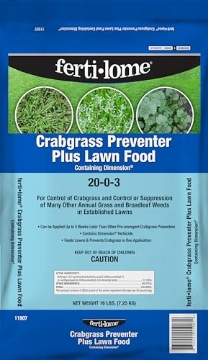 Picture of VOLUNTARY PURCHASING GROUPS INC 11907 Fertilome (11907) Crabgrass Preventer Plus Lawn Food w/Dimension 20-0-3 (16 lbs.) (EA)
