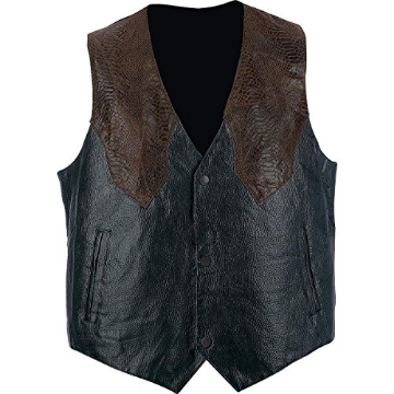 Picture of Bf Systems GFVWBRM Giovanni Navarre® Hand-Sewn Pebble Grain Genuine Leather Western Style Vest,size M (EA)