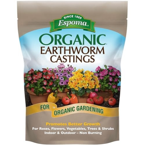Picture of Espoma Company - Naturals EC4 Espoma Organic Earthworm Castings - 4 qt. Bag. 100% Pure with no fillers. Safe, Non-Toxic Organic Fertilizer and Soil Conditioner. Produces Vigorous Plant Growth While improving Soil Structure. (EA)