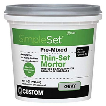 Picture of CUSTOM BUILDING PRODUCTS (FRT) CTTSGQT CUSTOM BLDG PRODUCTS SimpleSet Pre-Mixed Thin-Set Mortar 1 QT (EA)