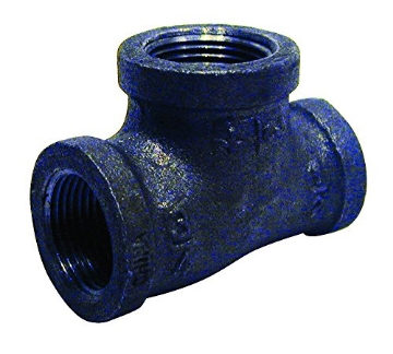 Picture of STZ INDUSTRIES 310URT-1341 Mueller 3/4 in. FPT x 3/4 in. Dia. FPT Black Malleable Iron Reducing Tee (EA)