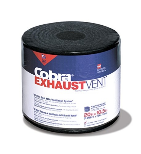 Picture of PRIMESOURCE  BUILDING PRODUCTS INC CGRV10520 GAF Materials 2005 Cobra Ridge Vent, 20' x 10.5", Black (EA)