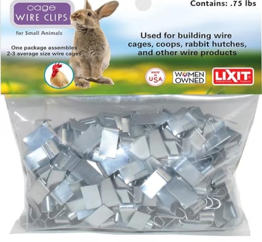Picture of Lixit V33822 Lixit Metal Wire Cage Clips for Assembling and Repairing Rabbit Hutes and Homes. (.75 Pounds) (EA)