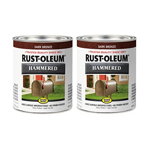 Picture of Rustoleum 239075 Rust-Oleum 239075-2PK Stops Rust Hammered Finish Paint, Quart, Dark Bronze, (Pack of 2) (PK-2-EA)