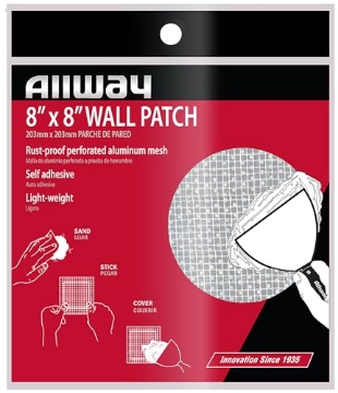 Picture of ALLWAY TOOLS INC WP8 ALLWAY WP8 Self-Adhesive Mesh Drywall Patch, 8″ X 8″ (PK-10-EA)