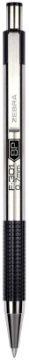 Picture of Zebra ZEB27111 Zebra Pen F-301 Ballpoint Stainless Steel Retractable Pen, Fine Point, 0.7mm, Black Ink, 1-Pack (27111) (EA)