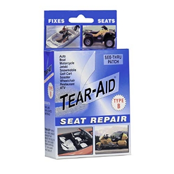Picture of AIRHEAD D-KIT-B02-100 TEAR-AID Vinyl Seat Repair Kit, Type B Clear Patch for Vinyl and Vinyl-Coated Materials, Works On Cars, Motorcycles, Jetski, Boats & More, Blue Box, Single Pack (EA)