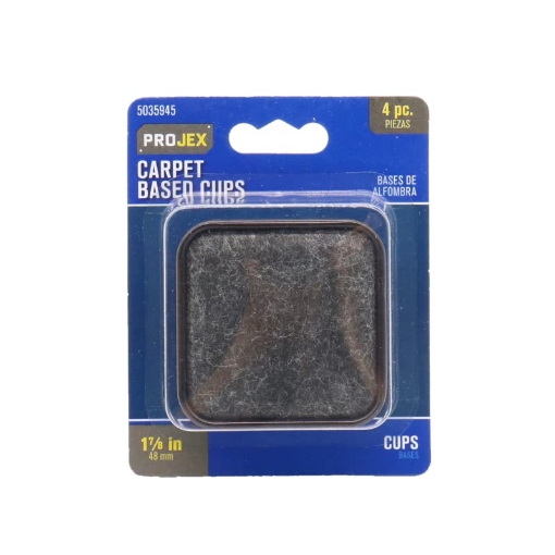 Picture of PROJEX P0013 Projex Plastic Caster Cup Brown/Walnut Square 1-7/8 in. W X 1-7/8 in. L 4 pk (EA)