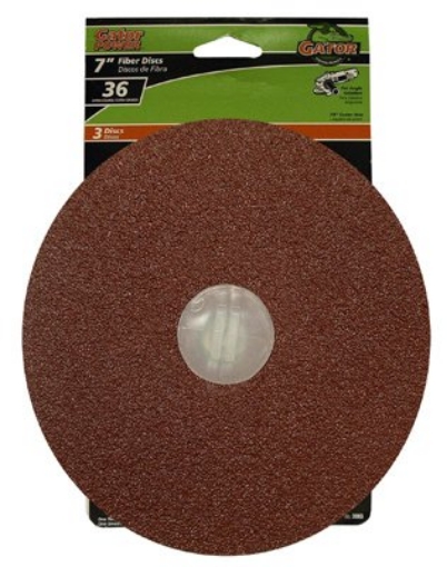 Picture of GATOR 3083 Gator 7 in. Aluminum Oxide Center Mount Fiber Disc 36 Grit Extra Coarse 3 pk (PK-5-EA)
