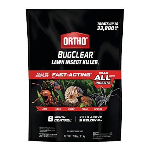Picture of THE SCOTTS MIRACLE-GRO COMPANY 0425610 Ortho BugClear Lawn Insect Killer1: Treats up to 33,000 sq. ft., Protect Your Yard & Garden Against Ants, Spiders, Ticks, Armyworms, Fleas & Grubs, 20 lbs. (EA)