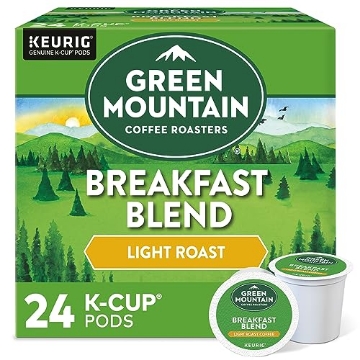 Picture of KEURIG GREEN MOUNTAIN INC GMT6520 Green Mountain Coffee Roasters Breakfast Blend, Single-Serve Keurig K-Cup Pods, Light Roast Coffee, 24 Count (BX-24-EA)