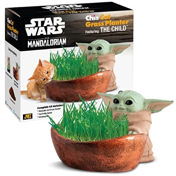 Picture of CHIA PET CG762A16 Chia Cat Grass Planter - Star Wars The Mandalorian The Child – Healthy Treat for Your Cat - Decorative Pottery Planter, Easy to Do and Fun to Grow, Novelty Gift, Perfect for Any Occasion (PK-16-EA)