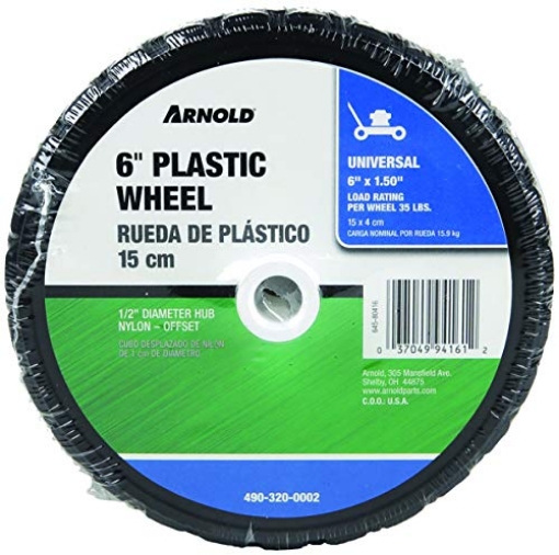 Picture of MTD PRODUCTS CO 490-320-0002 Arnold 1.5 in. W x 6 in. Dia. Plastic Lawn Mower Replacement Wheel 50 lb. (EA)
