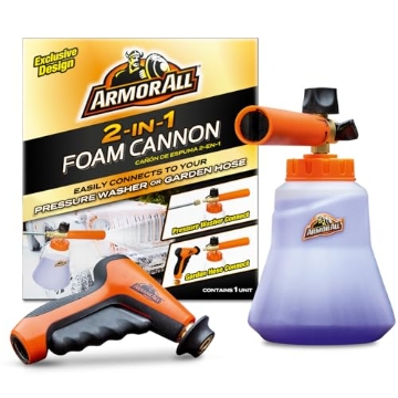 Picture of Armor All Marine & Watersports AYTOFC40-1USLT Armor All 2-in-1 Foam Cannon Kit, Car Cleaning Kit Connects to Power Washers and Garden Hoses for Vehicle Cleaning, Includes Foam Cannon, Foam Applicator and Ergonomic Adaptor, 1 count (EA)