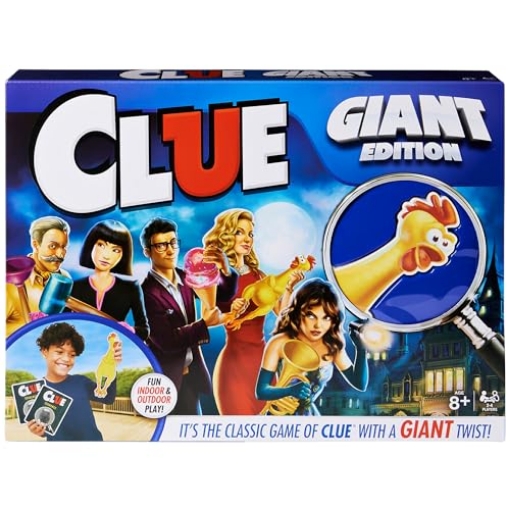 Picture of SPIN MASTER 6062876 Spin Master Games, Clue Giant Edition, Family Game for Indoor & Outdoor Fun with Big Oversized Board, for Family and Kids, 2-4 Players, Ages 6 & Up (EA)