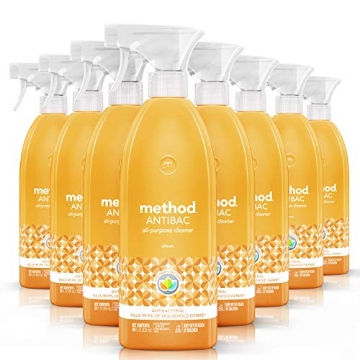 Picture of Method Products, Inc MTH01743 Method Antibacterial All-Purpose Cleaner Spray, Citron, Kills 99.9% of Household Germs, 28 Fl Oz (Pack of 8) (PK-8-EA)