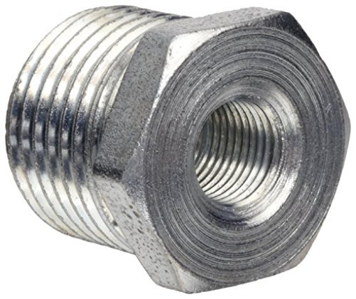 Picture of ANVIL INTERNATIONAL 8700130852 Anvil 8700130852, Steel Pipe Fitting, Hex Bushing, 1" NPT Male x 3/4" NPT Female, Galvanized Finish (EA)